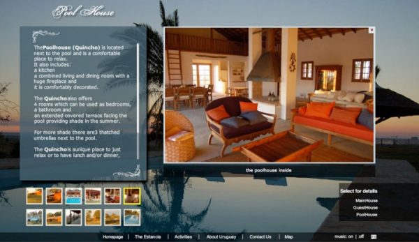 Diseño de sitio Web para Estancia Turística en Uruguay.