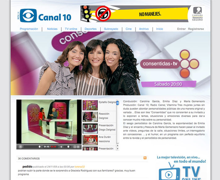 desarrollo web canal 10 uruguay